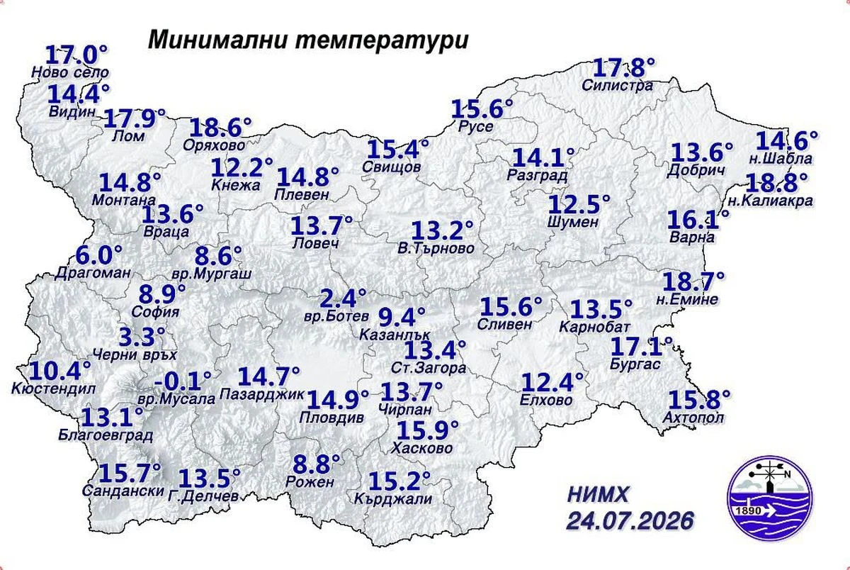 Днес се очаква да вали сняг, в един град в България са отчетени 6 градуса