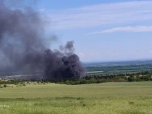 Пожар гори край магистралата между Чирпан и Черна гора