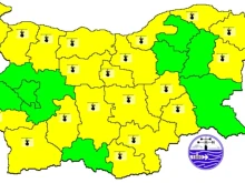 Жълт код за опасни горещини в почти цяла България