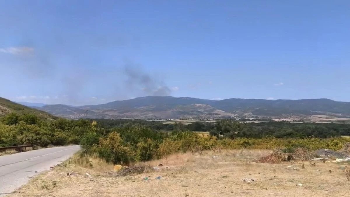 Голям пожар край Сливен затрудни движението по Подбалканския път