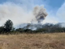 Пожар гори край село Българска поляна, няма опасност за населените места