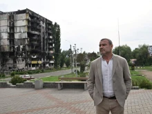 Актьорът Лив Шрайбър посети Украйна след смъртоносните руски атаки