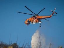 Голям пожар избугна край Кавала, гасят го по земя и въздух