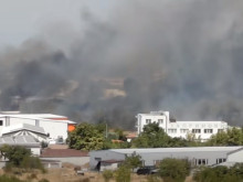 Пожар избухна в Асеновград, огънят застрашава химически завод и бензиностанция