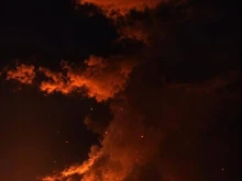 Огромен пожар и взривове в Гостомел след руска атака с дронове