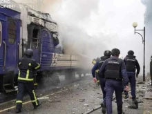 Появи се видео от атаката на руския дрон по пътническия влак между Полша и Украйна
