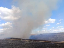 Голям пожар в Тополовградско, пет екипа са на терен