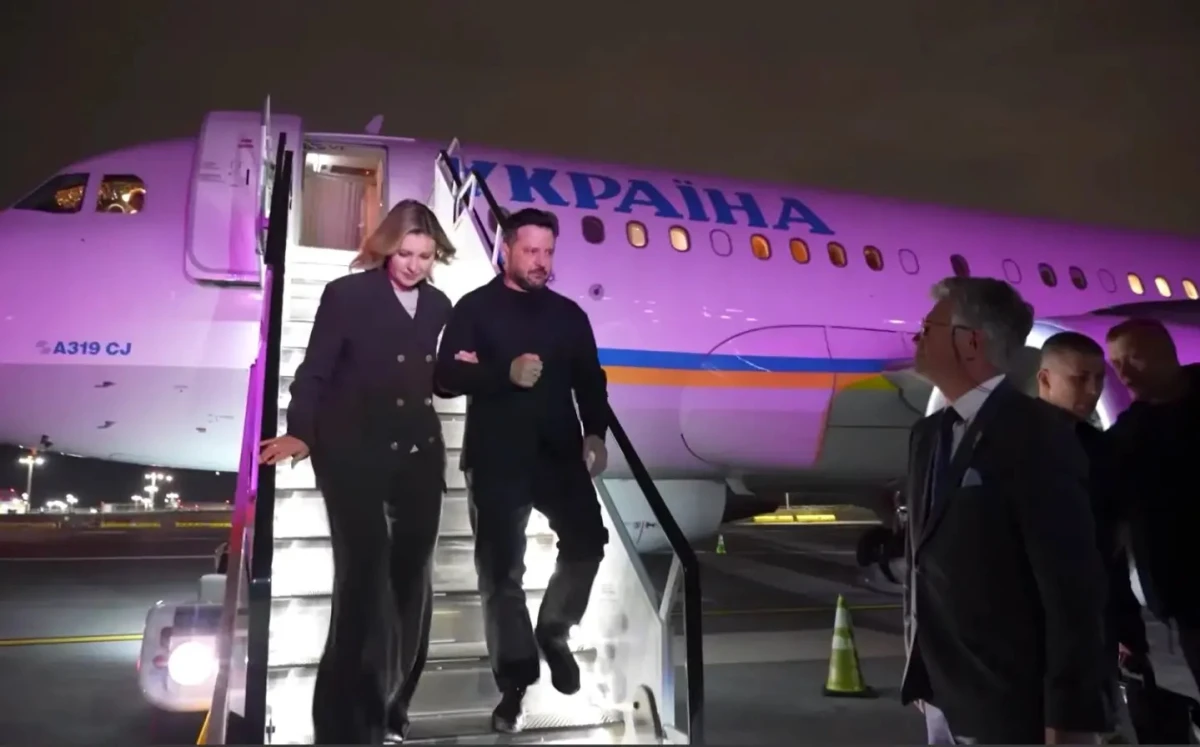 Зеленски пристигна в Ню Йорк за Общото събрание на ООН
