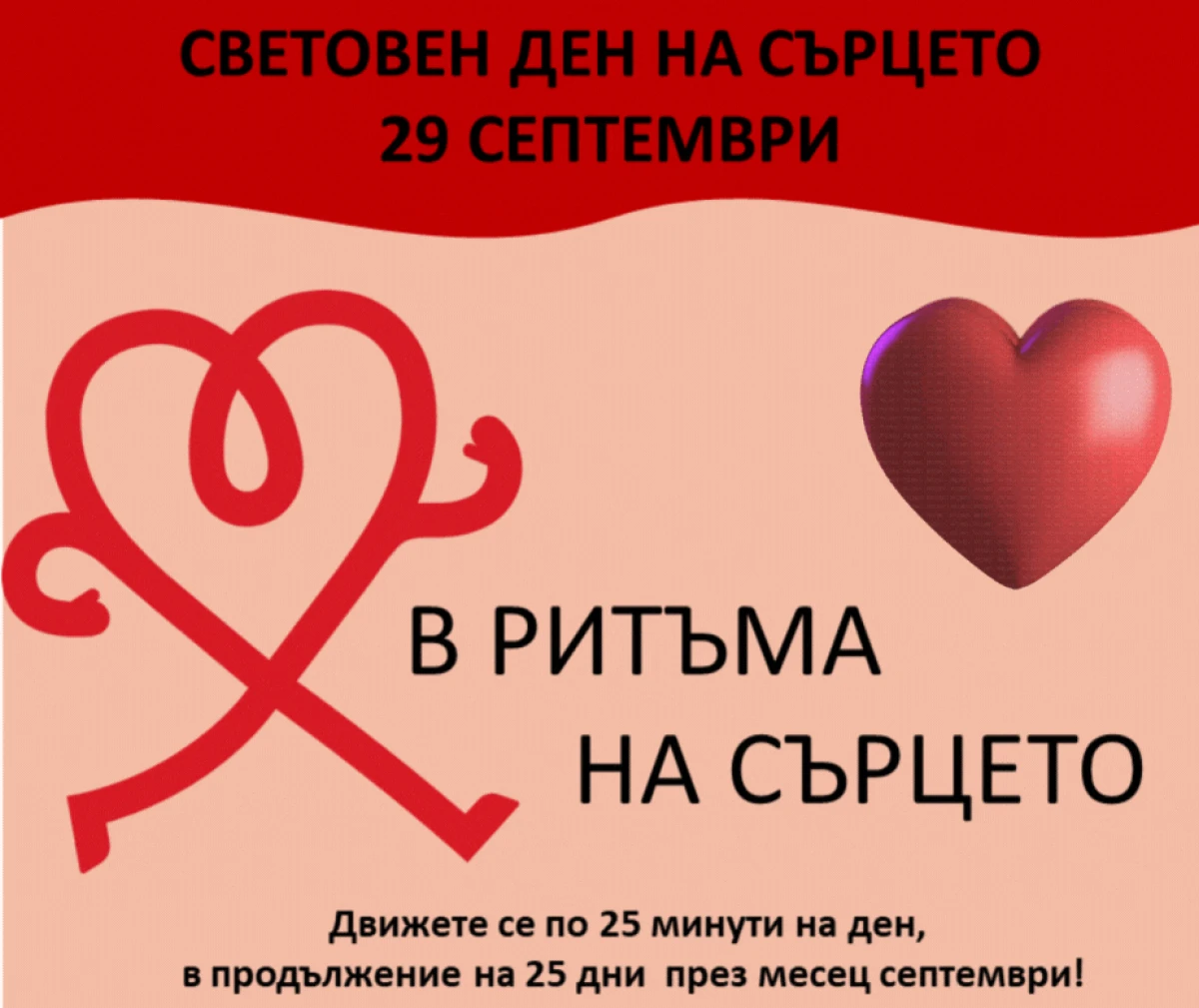 В Световния ден на сърцето от РЗИ – Велико Търново припомнят: Да пазим сърдечния си ритъм