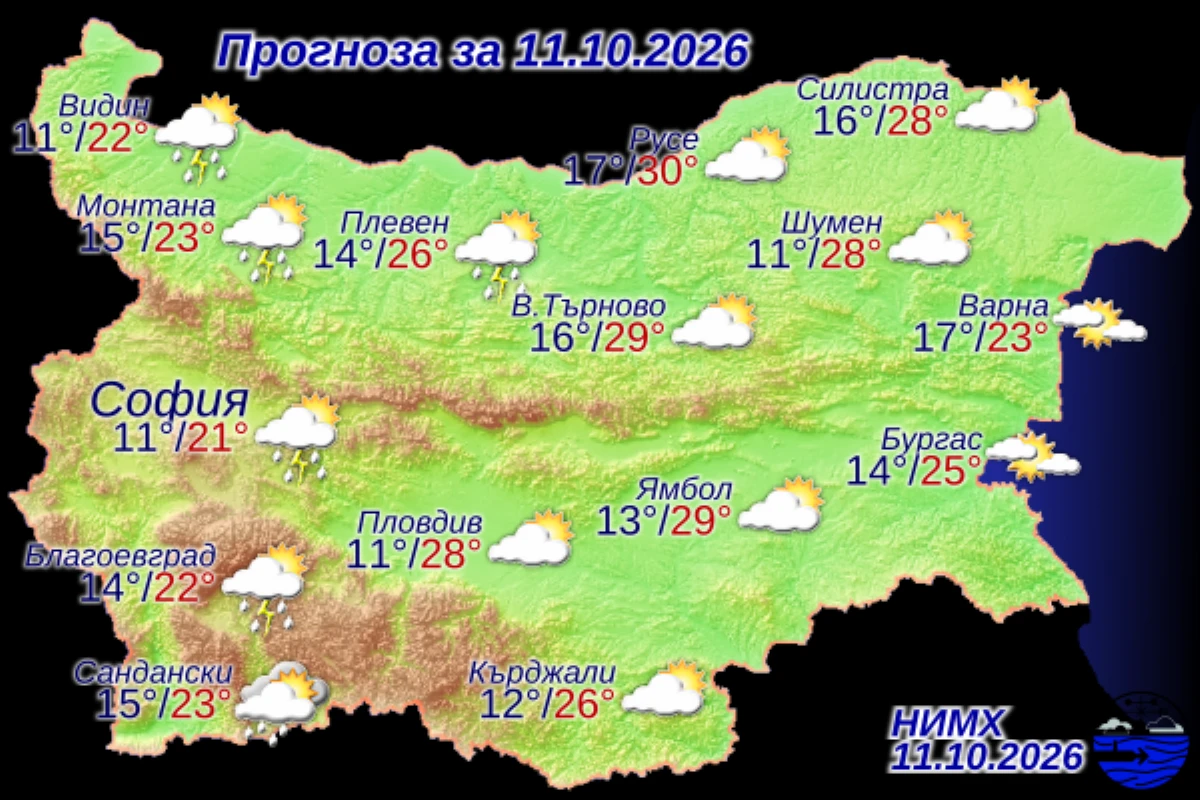 Дъжд и гръмотевици в Западна България, но температурите остават високи