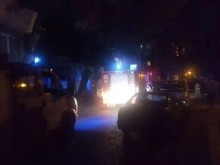 Голям пожар в Пловдив, затвориха пътя при отбивката за Първенец