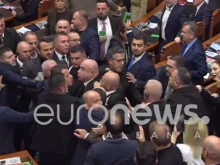 Масов бой в албанския парламент: Депутат от опозицията нападна бивш министър