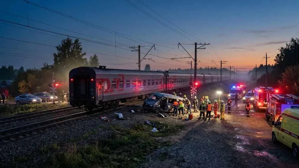 Шестима загинаха при сблъсък между влак и микробус в Русия