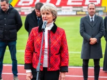 Председателят на БОК Весела Лечева участва в откриването на лекоатлетическата писта на стадион "Христо Ботев" във Враца