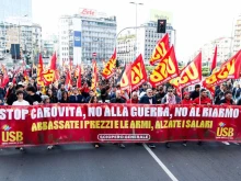 Масов протест в Италия срещу високите разходи за живот и превъоръжаването