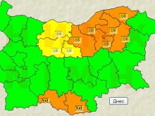 "Оранжев код" за 8 области в страната, жълт - за три