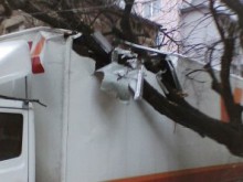 Дърво падна върху преминаващ по "Ягодовско шосе" автомобил