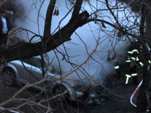 Ауди горя тази сутрин в Пловдив