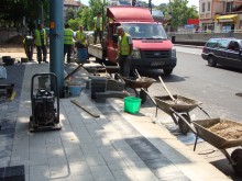 Уникални шахти и бетонови блокчета от много висок клас по тротоарите на "Гладстон"