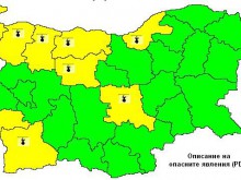 Жълт код за горещо време е обявен за 9 области в страната