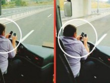 Шофьор на автобус пише по два GSM-а, докато кара със 130 км/ч