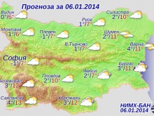 Преди обяд ще бъде облачно, после - слънце