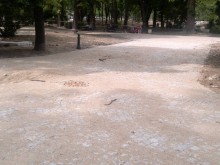 Част от новата настилка в Цар Симеоновата градина вече готова