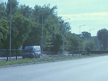Събориха част от разделителната ограда на булевард "България"