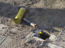 Непредпазлив шофьор счупи кран за газ и предизвика изтичане