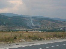 Пожар горя край Пловдив