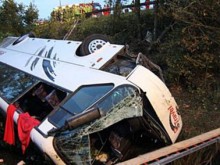 Автобус с български работници се обърна в Германия, много са ранени