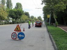 В "Тракия" отстраняват щети по пътищата след проливните дъждове