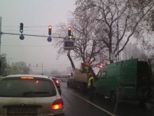 Кметът доволен от новите светофари, снегът не успял да ги повреди