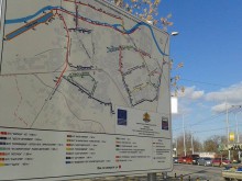 Още едно кръстовище в Пловдив с карта на велотрасетата 