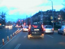 Патрулка пречи на движението в Пловдив в час пик