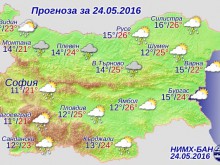 Студ, дъжд и гръмотевични бури вещаят синоптиците за днес