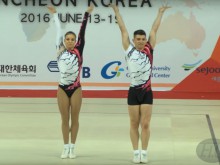 Видео: Пловдивска двойка се класира за финал на Световното по спортна аеробика