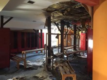 Ето пораженията на засегнатата сграда на "Тотал Спорт" след огромния пожар