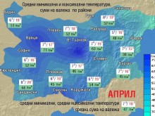Прогноза: От минус 3 до плюс 33 градуса през април