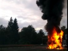 Пламна автобус с руски туристи, пътували за летището в Бургас
