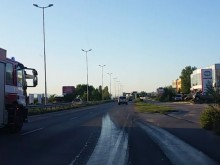 БМВ се обърна по таван на изхода на Пловдив
