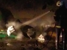 Масивен пожар на около 40 километра от Пловдив