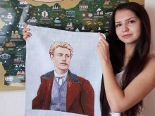 18-годишна патриотка от Асеновград избродира гоблен с лика на Левски
