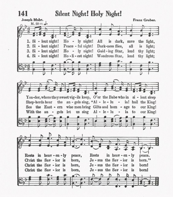 Една от най популярните Коледни песни Тиха нощ свята нощ
