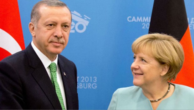 Канцлерът на Германия Ангела Меркел и турският президент Реджеп Тайип
