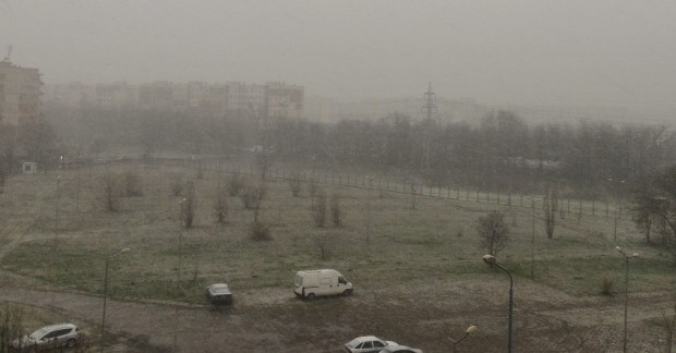 Силен сняг вали над Пловдив в момента предаде репортер на