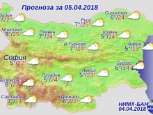 И утре ще е топло, но на места ще вали и гърми