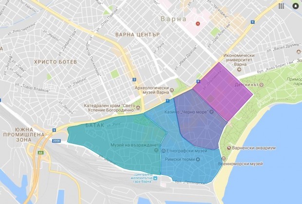 Във връзка с въвеждането на синя зона в град Варна