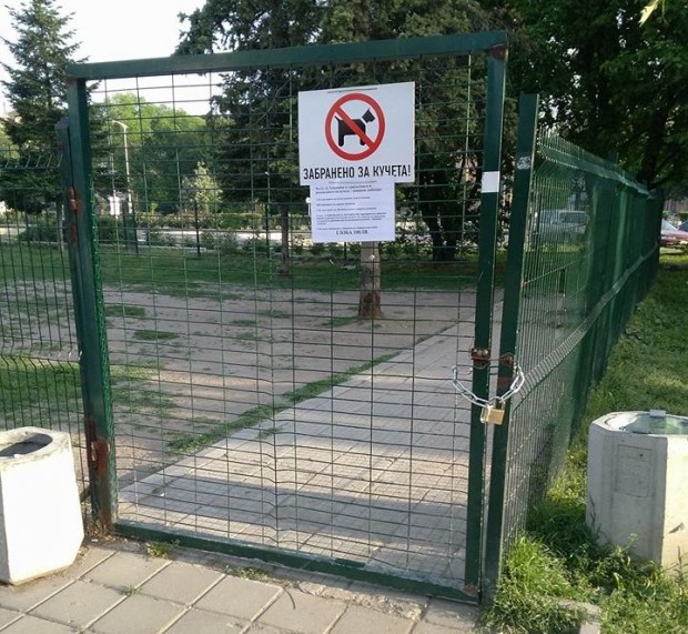 Абсурд в Пловдив. Кучешка площадка е забранена за... кучета. За