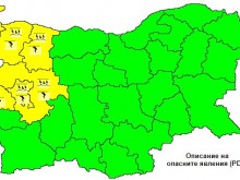 Предупреждения за 6 области за утре за лошо време